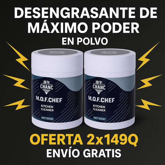 2X1 DESENGRASANTE EN POLVO 500 GRS MOF CHEF