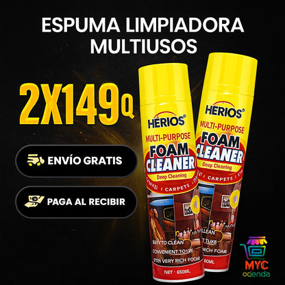ESPUMA LIMPIADORA MULTIUSOS 2X1